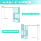 White 37" Desk Hutch for Table Top, Dorm Desk Bookshelf with Side Baffles, Desktop Organizer Shelf for Office & College, Monitor Riser Stand - Image 7