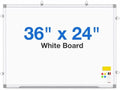 36 x 24 Inch Magnetic Dry Erase Whiteboard, Wall-Mounted White Board with Silver Metal Frame, Marker Tray, 4 Hooks, 2 Markers, 4 Magnets and Eraser for Office, School and Home by Unknown