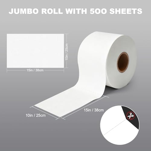 Shop Towels Lint-Free Heavy Duty Cloths, White (15"x 5", 500 PCS) - Image 2