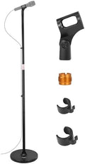 NEEWER Microphone Floor Stand, 3 Section Adjustable Detachable Mic Clamp Holder Mount with Weighted Base, Compatible with Blue Yeti HyperX QuadCast Shure SM58 Samson Q2U Fifine K669B, MS045 by Neewer