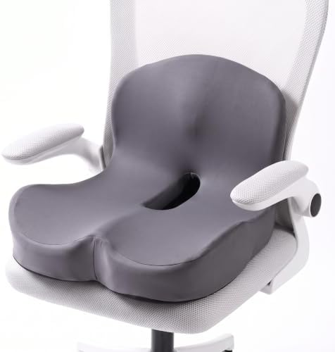 CHANCEE X-Large Ergonomic Seat Cushion with Lumbar Support (Dark Grey) by StyleComfortforEveryHome