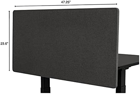 Stand Up Desk Store ReFocus Clamp-on Acoustic Desk Divider Privacy Panel that Reduces Noise and Visual Distractions (Ash Gray, 47.25" x 23.6") - Image 5