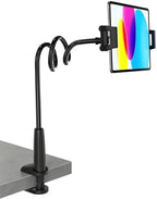 MAGIPEA Gooseneck Tablet Holder for Bed, 34in Reinforced Flexible Arm Tablet Stand with 360° Rotation, Hands-Free Clamp Mount for 4.7–13" iPad, Kindle, Galaxy Tab, Switch by MAGIPEA