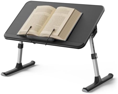SAIJI Book Stand for Reading Hands Free with Page Paper Clips in Bed Laptop Desk Table by SAIJI