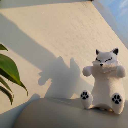 Fox Sticky Note Holder Cute Animal Pop-up Note Dispenser Funny for Desk Home Office School, 3x3 in, White, C16 - Image 6