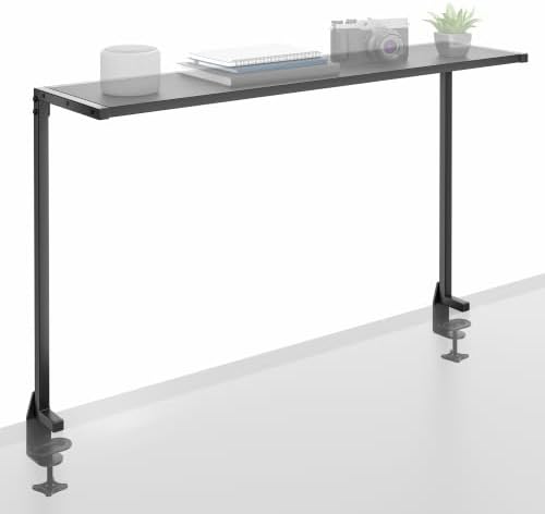 VIVO Black Clamp-on 38 in Overhead Desk Shelf Mount, DESK-SHELF38-B by VIVO