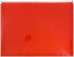 JAM PAPER Plastic Envelopes with Zip Closure - Letter Booklet - 9 3/4 x 13 - Red - 12/Pack by JAMPaper