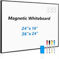 Magnetic Whiteboard, 24" x 18" Dry Erase White Board for Wall by QUEENLINK