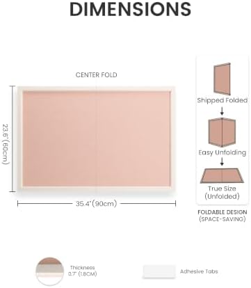 Fluxynara Framed Felt Bulletin Board, 35.4" x 23.6", Pink - Image 2