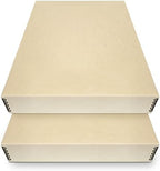 Golden State Art, Archival Storage Box, Tan-17.75x22.75x3 Inch, Pack of 2 by GoldenStateArt