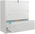 DEVAISE 3 Drawer Lateral File Cabinet with Lock, Assembly Required by DEVAISE
