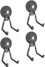 Heavy Duty Storage Magnetic Utility Hooks, Large Garage Magnet Hooks with Anti-Slip Coating for Metal Cabinet,Pegboard,Garage Shelve,Garden Tools(4Pack) by Liftsun