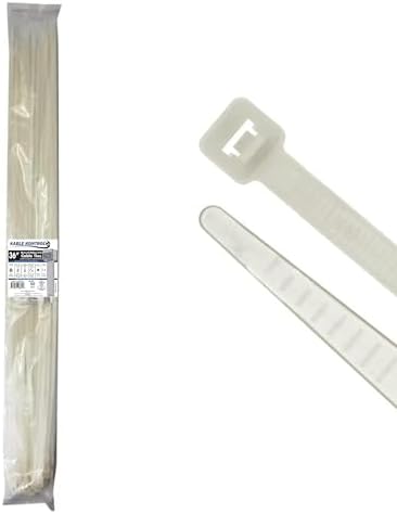 Kable Kontrol Cable Zip Ties, 36 Inch, 50 Pcs HD 175lbs Test, Natural White by KABLEKONTROL%C2%AE