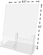 Marketing Holders Slant Back Frame with Business Card Holder (12, 8.5" W x 11" H Multi Pocket) - Image 2