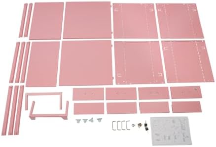 4 Drawer Vertical File Cabinet, Beige Metal File Cabinet with Lock(Pink) - Image 4