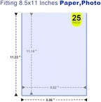 25 Pack 8.5"x11" Document Toploaders - Rigid Hard Sleeves Page Protectors - Image 2