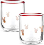SiliFine 2 PCS Xmas Elk Icon Juice Glasses by SiliFine