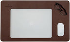 Gallaway Leather Desk Mat - Office Writing Desk Pad, Medium 24" x 14" Dark Brown, Gift Ready Elegant Computer Desk Cover Protector - Image 3
