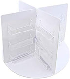 Marketing Holders Rotating Business Card Holder 24 Pocket Clear Acrylic and White PVC Lightweight Counter Organizer for 3.5" x 2" Gift Cards by MarketingHolders