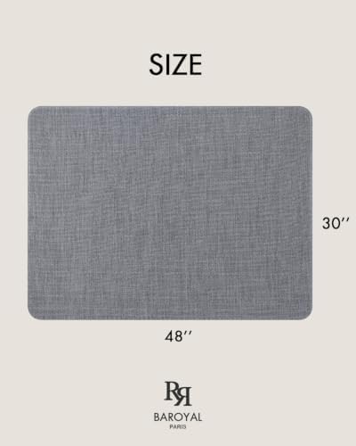 BARoyal Office Chair Mat for Hardwood Floor Under Desk Computer Rolling Chair Mat for Wood/Tile Floor Heavy Duty PVC Plastic Hard Floor Protector 30" x 48"(Deep Grey) - Image 6