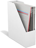 TRU RED Plastic Magazine File, White, 2-Pack, Vertical Desktop Organizer by TRURED