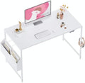 Pamray 47 Inch Computer Desk for Small Spaces with Storage Bag, Home Office Work Desk with Headphone Hook, Small Office Desk Study Writing Table by PAMRAY