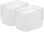 Sterilite Medium Storage Tray Containers with Sturdy Banded Rim and Textured Bottom for Desktop and Drawer Household Organization, Clear, 24 Pack by Sterilite