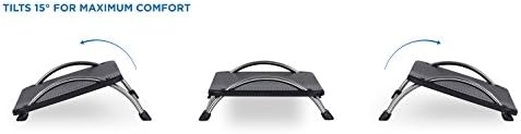 Mount-It! Tilting Footrest Under Desk | Ergonomic Office Foot Rest Adjustable | Computer Desk Foot Support | Large Platform Elevated Office Footrest with Non Slip Platform - Image 3