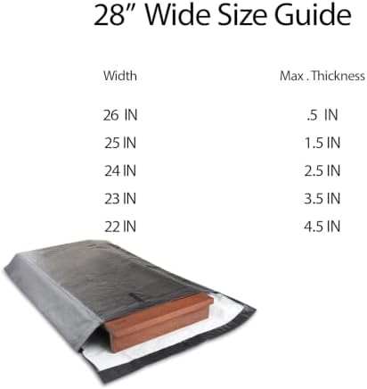 LAMINET Premium Heavy Duty Table Leaf Storage Bag Water, Scratch Resistant. Extra Thick Waterproof Exterior Heavy Duty Flannel Backing. Store Your Table Leaves Safely. Holds Leaves up to 26" Wide. - Image 4