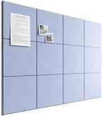Bumusty 48"x 36" Large Felt Bulletin Board Tiles, Lavender by BUMUSTY
