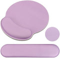 PATIKIL Ergonomic Wrist Rest Set, Memory Foam Mouse Pad and Keyboard Wrist Rest Support Hand Waterproof Cup Pad Non-Slip for Office Computer Gaming Home Desk Accessory, Purple by PATIKIL