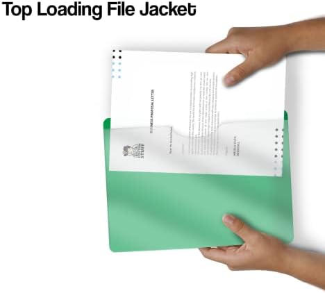 Green Plastic Folders with Closed Sides, Doctor Stuff, Letter Size, Clear Front Top Loading Job Jacket, Documents Holder for Office, High School and Medical Files, Pack of 50 - Image 5