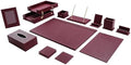 Leather Desk Set,13-Piece Desk Organizer Set, Executive Office Accessories with Desk Pad & Blotter, 2-Tier Tray, Pen Holder & More, Professional Office Desk Decor & Gift Set (Burgundy) by RitPin