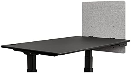 Stand Up Desk Store ReFocus Clamp-on Acoustic Desk Divider Privacy Panel that Reduces Noise and Visual Distractions (Cool Gray, 23.6" x 23.6") by SStandUpDeskStore