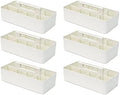 -Large Portable Caddy, DIY Dividers, 8 Compartments, School Office Supplies Home Business Organizer,Portable Basket with Handle Storage Organizer Modern Made in USA (6 PACK, Ivory) by EnjoyOrganizer