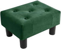 Poofzy Small Foot Stool Ottoman, Velvet Ottoman Foot Rest with Legs, Rectangle Foot Rest for Couch, Footstools and Ottomans Small for Living Room and Entryway (Green) by Poofzy