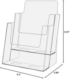 Marketing Holders 6" w Bi Fold Organizer Display Pack of 12 2 Tier Stand Counter Top Brochure Holder Take One Literature Table Display Trade Show Expos Displays - Image 3
