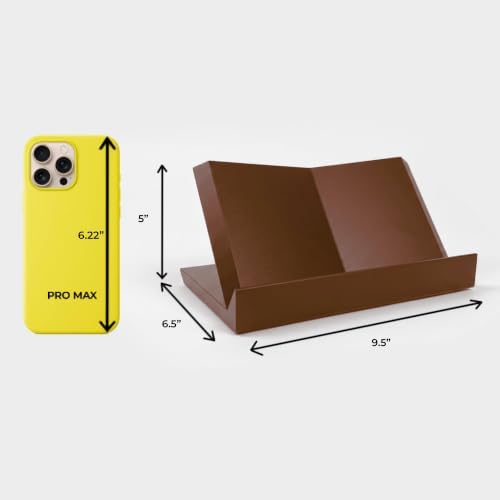 PLA Open Bookrest: Lightweight Kitchen Recipe Holder, Card Display, Classroom Decor, Bible Stand, Reading Easel, Made in USA, Book Stands for Display. (Brown) - Image 2