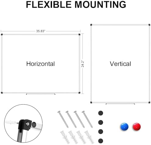 XBoard Porcelain Magnetic Dry Erase Board 36 x 24 Inches - Image 4