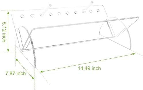 Picowe Acrylic Desktop Bookshelf, Transparent Tabletop Book Stand Organizer with Semi-Circular Base, Book Holder Display Rack for Books, CDs, Magazines - Image 3
