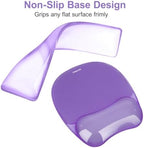 MOSISO Cooling Gel Wrist Rest Support for Mouse Pad&Keyboard Set, Purple - Image 6