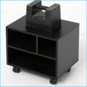 FITUEYES Mobile Printer Stand with Storage, Wood Small Printer Table, Black - Image 6