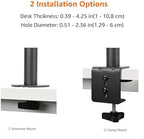 Amazon Basics Adjustable Single Monitor Arm Desk Mount, Holds up to 32" (38” Ultrawide) and 22 lbs, Adjustable Tension, VESA 75x75/100x100, Black - Image 5