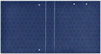 Standard View 3 Ring Binder, Navy Blue Black Polka Dot Durable Flexible Portable Waterproof Hardcover 1.5 Inch D Rings 500-Sheet Capacity Organizer 1PC - Image 3