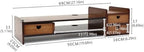 Bamboo Desk Monitor Stand with Drawer Wooden Computer Stand for Desk Monitor Riser with Storage for Laptop, PC Screen, TV, Printer, 3 Drawers + Hidden Keyboard Space - Image 5
