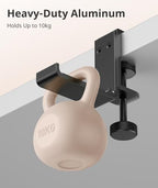 Kimiangel 2 Pack Headphone Stand Under Desk, Foldable Aluminum Headset Holder with Adjustable Screw Clamp, Headphone Hook Mount for Gaming Accessories, Space-Saving Under Table Headset Hanger - Image 2