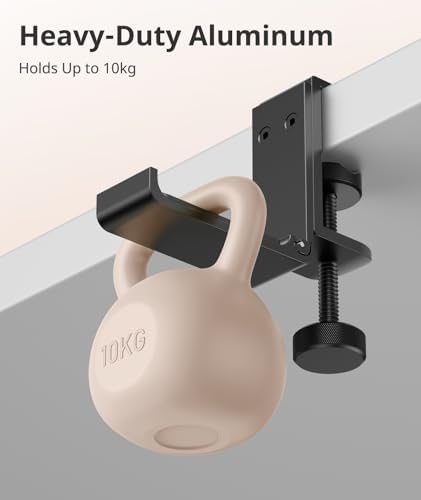 Kimiangel 2 Pack Headphone Stand Under Desk, Foldable Aluminum Headset Holder with Adjustable Screw Clamp, Headphone Hook Mount for Gaming Accessories, Space-Saving Under Table Headset Hanger - Image 2