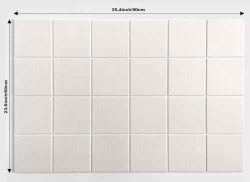 Cork Board 24 x36 Alternative - 6 Pack Felt Wall Tiles with Safe Removable Adhesive Tabs, Cork Boards for Walls Cork Board for Home Office Pin Board Tack Board - Beige - Image 5