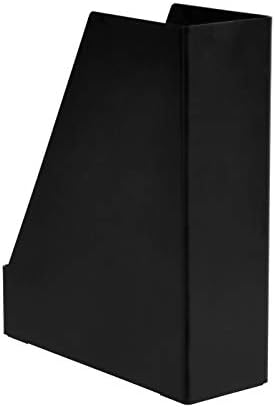 Amazon Basics Plastic Desk Organizer Vertical Magazine Rack and File Holder, Black, 12-Pack - Image 3