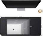 Large Leather 15W Wireless Charging Mouse Pad with Magnetic Phone Charger - Image 4
